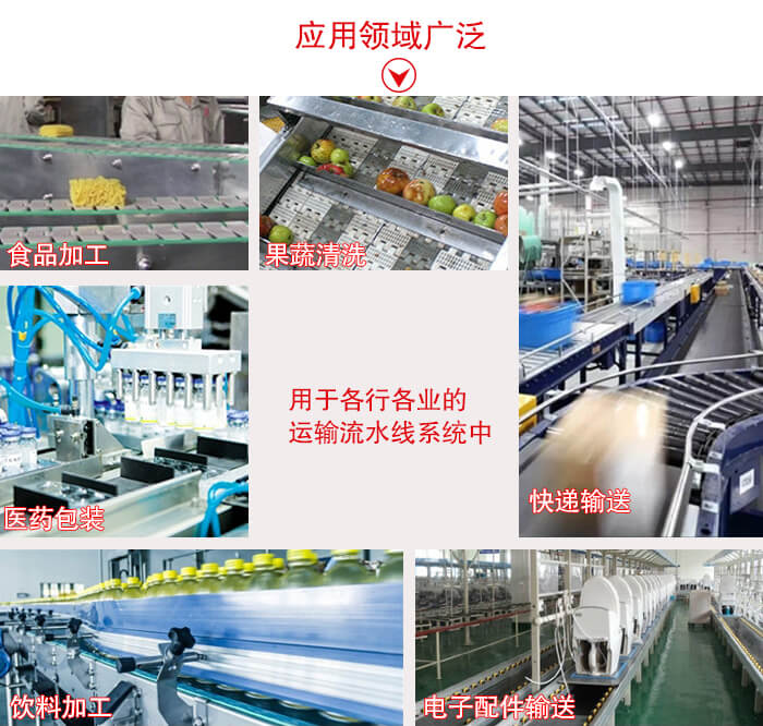 鏈板輸送機適用行業：食品加工，果蔬清洗等行業